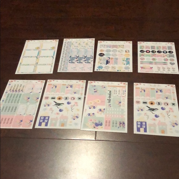 9 sheets of Two Lil Bees planner stickers. - Picture 1 of 8